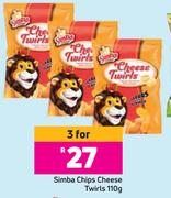 Simba Chips Cheese Twirls-For 3 x 110g