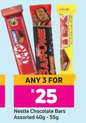 Nestle Chocolate Bars Assorted-For Any 3 x 40g-55g