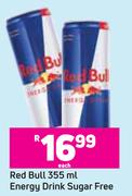 Red Bull Energy Drink Sugar Free-355ml Each