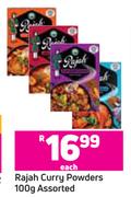 Rajah Curry Powders Assorted-100g Each