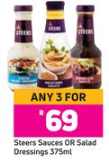 Steers Sauces Or Salad Dressings-For Any 3 x 375ml