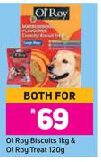 Ol'Roy Biscuits 1Kg & Ol'Roy Treat 120g-Both For
