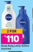Nivea Body Lotion Assorted-For 2 x 625ml