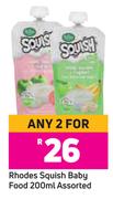 Rhodes Squish Baby Food Assorted-For Any 2 x 200ml
