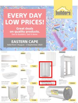 Builders Eastern Cape : Every Day Low Prices (01 August - 03 September 2023), page 1
