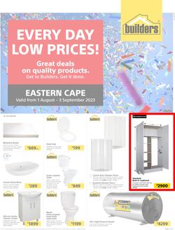Builders Eastern Cape : Every Day Low Prices (01 August - 03 September 2023), page 1