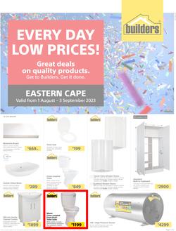 Builders Eastern Cape : Every Day Low Prices (01 August - 03 September 2023), page 1