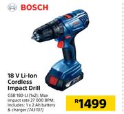 Bosch 18V Li-Ion Cordless Impact Drill 