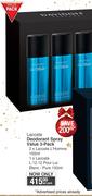 Lacoste Deodorant Spray Value 3 Pack-Per Pack