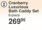 Nature's Nourishment Cranberry Luxurious Bath caddy Set 6 Piece