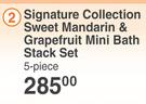 Baylis & Harding Signature Collection Sweet Mandarin & Grapefruit Mini Bath Stack Set 5 Piece