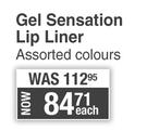 Yardley Gel Sensation Lip Liner Assorted Colours-Each