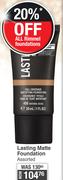 Rimmel Lasting Matte Foundation Assorted