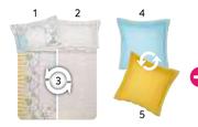 Pippa Basic 5 Piece Comforter Sets (Double)