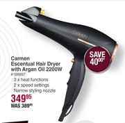 Carmen Escentual Hair Dryer With Argan Oil 2200W