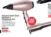 Carmen Exclusive Series Salon Hairdryer & Straightener Duo-Per Set