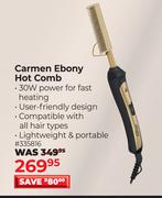 Carmen Ebony Hot Comb (335816)