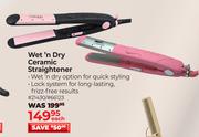 Carmen Wet n Dry Ceramic Straightener (21430/66123)-Each