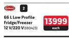 SnoMaster 66L Low Profile Fridge/Freezer 12V/220V 380423-Each