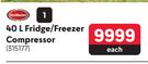SnoMaster 40L Fridge/ Freezer Compressor 315177-Each