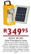 ACDC 28 LED Solar Emergency Lamp