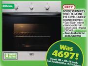 Defy 595mm 600SE Stainless Steel Slimline Eye Level Under Counter Oven DBO461