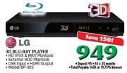 LG 3D Blu-Ray Player BP-325
