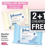 Johnson's Micellar Wipes 25 Pack Assorted-Each