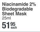 Skin Republic Niacinamide 2% Biodegradable Sheet Mask-25ml Each