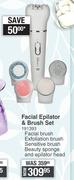 Carmen Facial Epilator & Brush Set