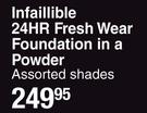L'Oreal Infaillible 24HR Fresh Wear Foundation in A Powder Assorted Shades