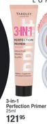 Yardley London 3 In 1 Perfection Primer-25ml
