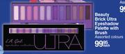 L.A.Girl Beauty Brick Ultra Eyeshadow Palette With Brush Assorted Colours-Each