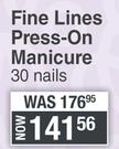 Impress Fine Lines Press On Manicure 30 Nails