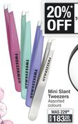 Tweezerman Mini Slant Tweezers Assorted Colours-Each