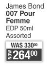 James Bond 007 Pour Femme EDP Assorted-50ml