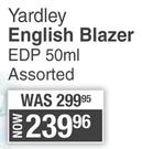 Yardley English Blazer EDP Assorted-50ml