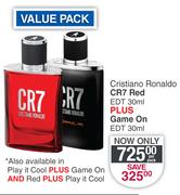 Cristiano Ronaldo CR7 Red EDT 30ml Plus Game On EDT 30ml-Per Pack