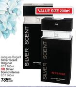 Silver Scent Original Jacques Bogart EDT 200ml Or Silver Scent Intense EDT 200ml-Each