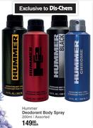 Hummer Deodorant Body Spray Assorted-200ml Each