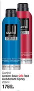 Dunhill Desire Blue Or Red Deodorant Spray-226ml Each