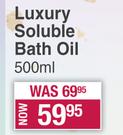 Nature's Nourishment Luxury Soluble Bath Oil-500ml 