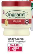 Ingram's Body Cream Assorted-450ml 