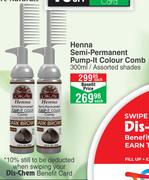Okay Henna Semi Permanent Pump It Colour Comb-300ml Each