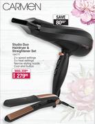 Carmen Studio Duo Hairdryer & Straightener Set