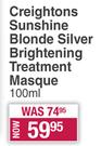 Creightons Sunshine Blonde Silver Brightening Treatment Masque-100ml
