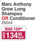 Marc Anthony Grow Long Shampoo Or Conditioner 250ml-Each