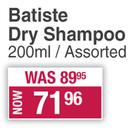Batiste Dry Shampoo Assorted-200ml