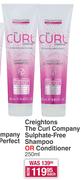 Creightons The Curl Company Sulphate Free Shampoo Or Conditioner-250ml Each