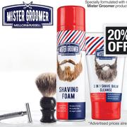 Mister Groomer Shaving Foam 250ml Or 3 In 1 Shave Balm Cleanse 150ml-Each